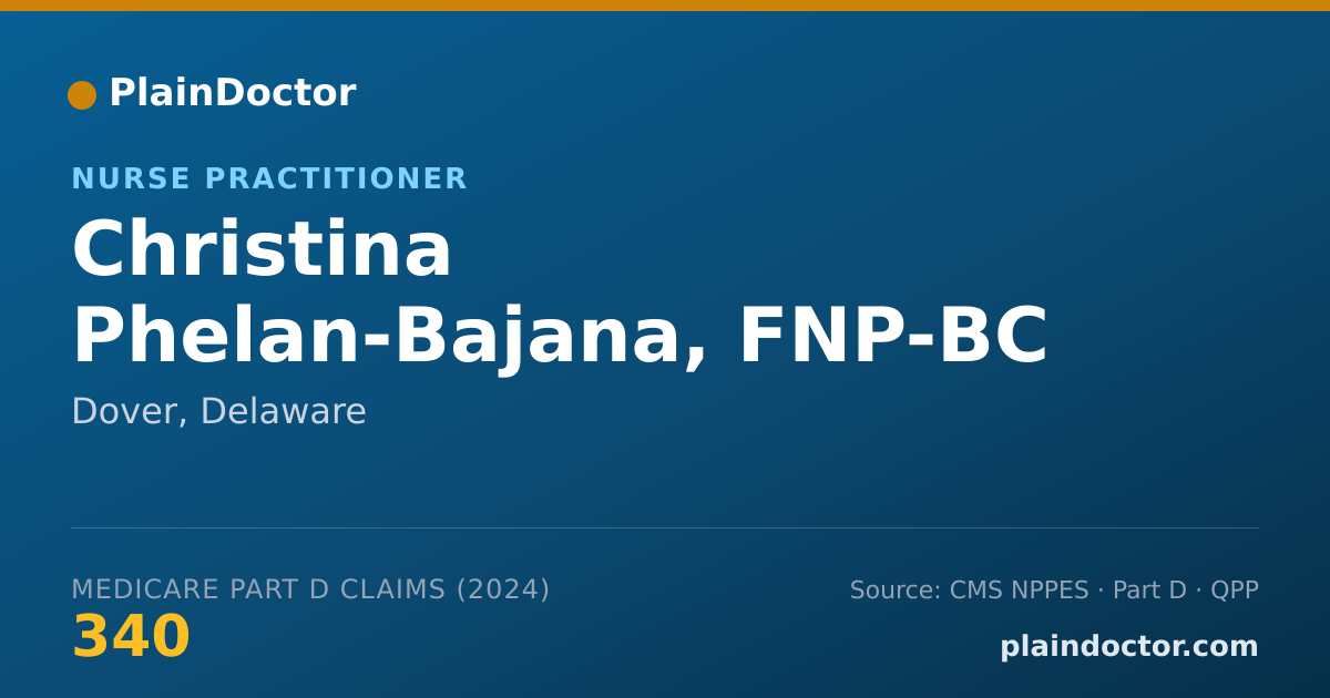 Shareable card for Christina Phelan-Bajana, FNP-BC - Nurse Practitioner, Dover, DE