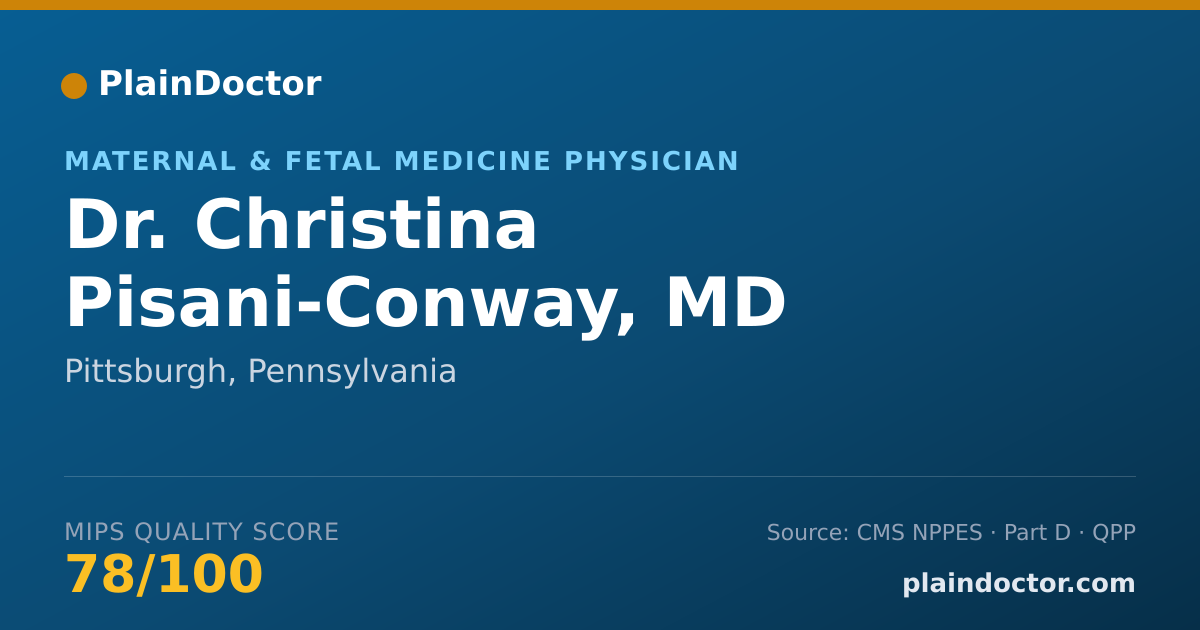 Shareable card for Christina Pisani-Conway, MD - Maternal & Fetal Medicine Physician, Pittsburgh, PA