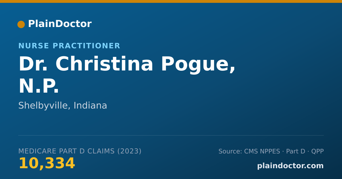 Shareable card for Christina Pogue, N.P. - Nurse Practitioner, Shelbyville, IN
