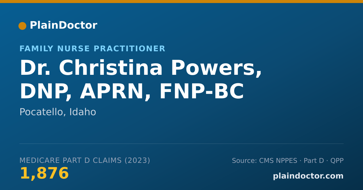Shareable card for Christina Powers, DNP, APRN, FNP-BC - Family Nurse Practitioner, Pocatello, ID