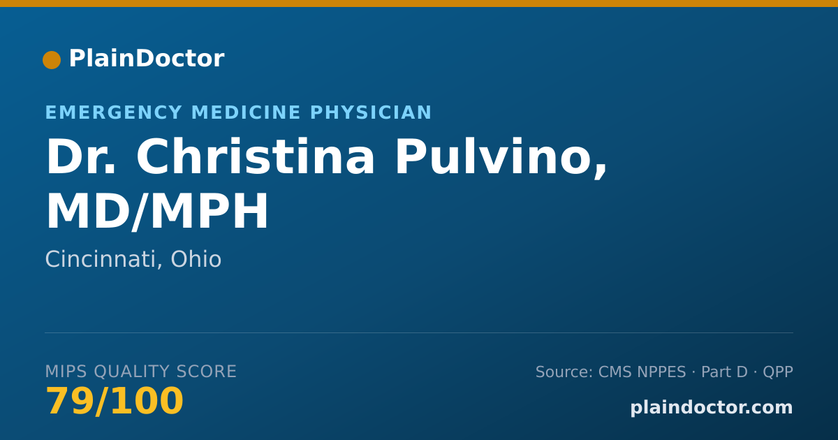 Shareable card for Christina Pulvino, MD/MPH - Emergency Medicine Physician, Cincinnati, OH
