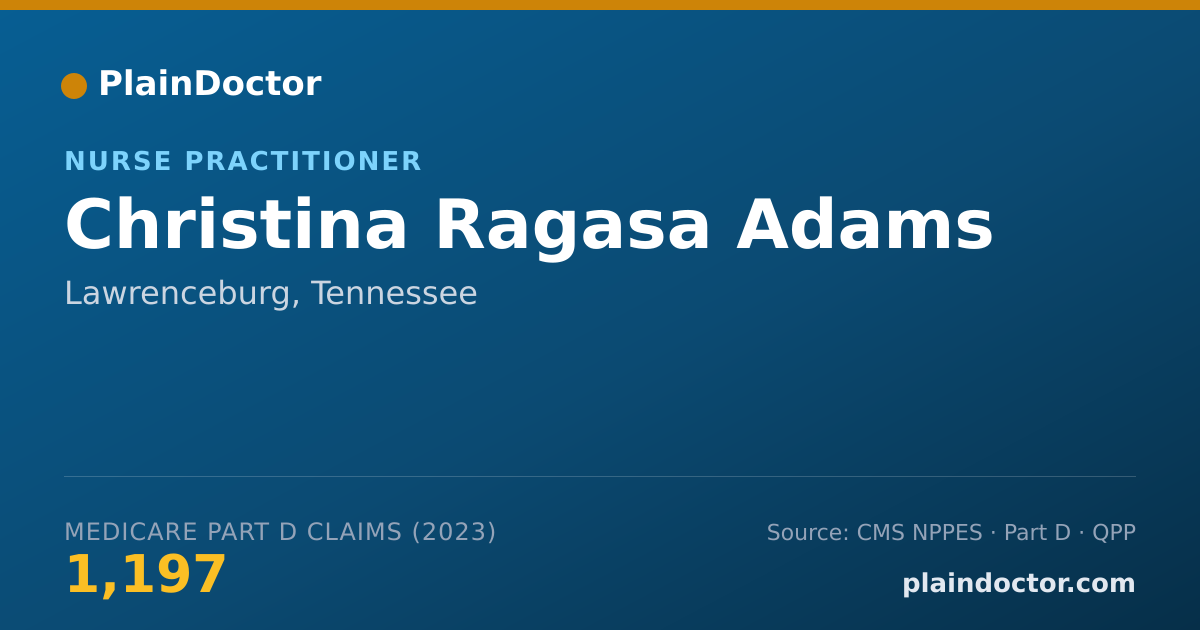 Shareable card for Christina Ragasa Adams - Nurse Practitioner, Lawrenceburg, TN