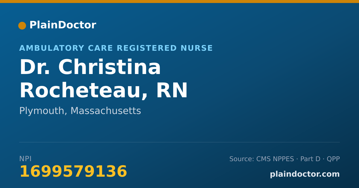Shareable card for Christina Rocheteau, RN - Ambulatory Care Registered Nurse, Plymouth, MA