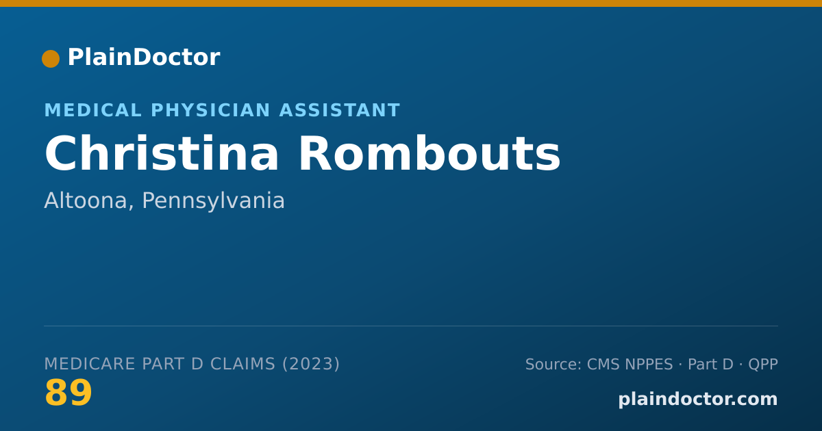Shareable card for Christina Rombouts - Medical Physician Assistant, Altoona, PA
