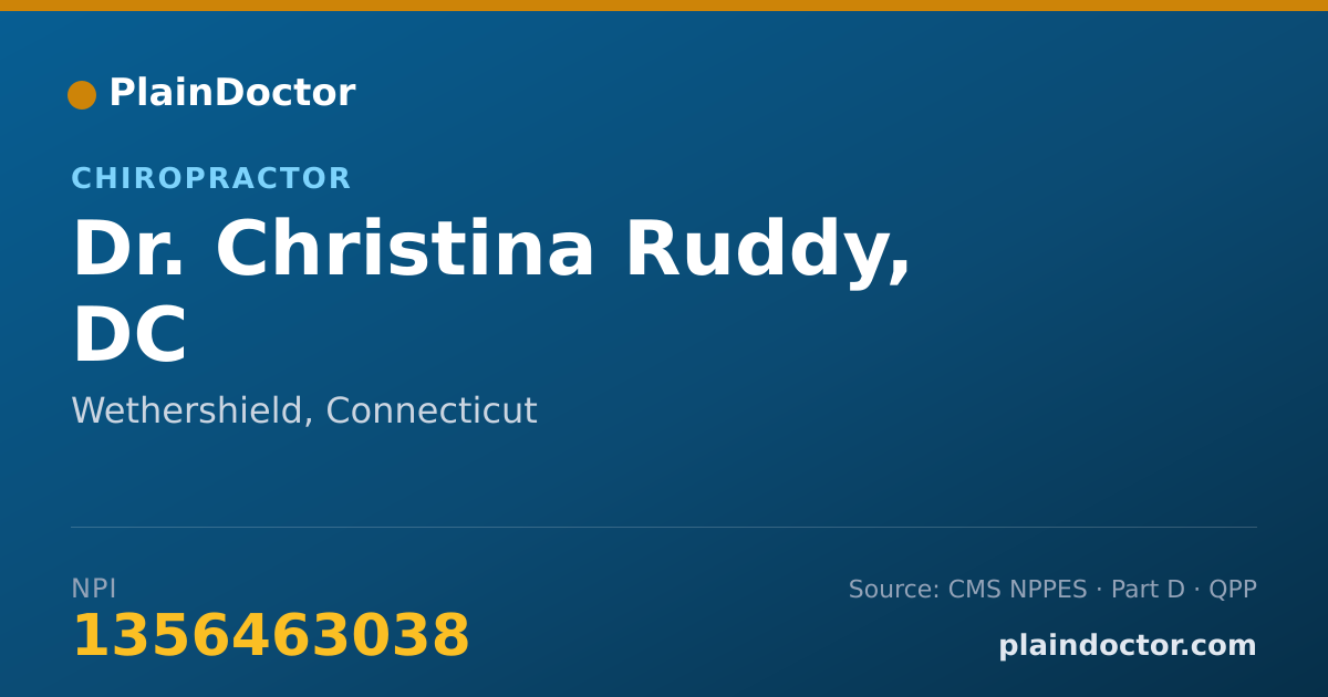 Shareable card for Christina Ruddy, DC - Chiropractor, Wethershield, CT