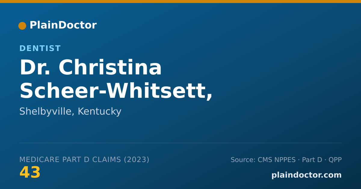 Shareable card for Christina Scheer-Whitsett, D.M.D. - Dentist, Shelbyville, KY