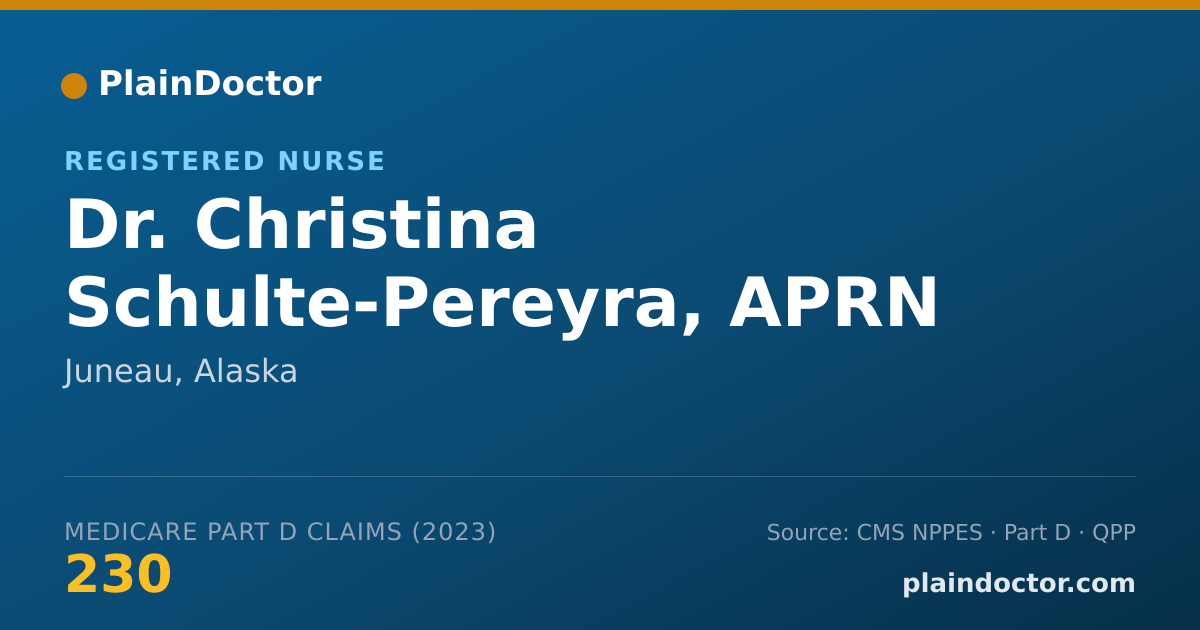 Shareable card for Christina Schulte-Pereyra, APRN - Registered Nurse, Juneau, AK
