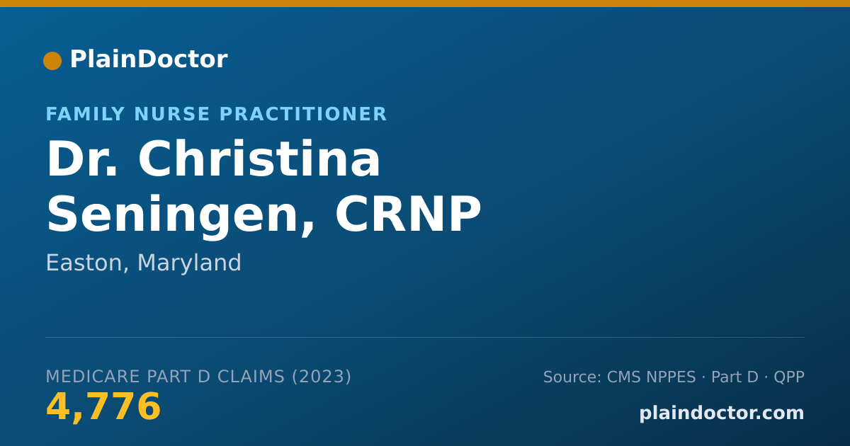 Shareable card for Christina Seningen, CRNP - Family Nurse Practitioner, Easton, MD