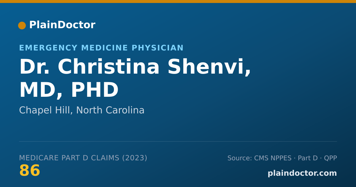 Shareable card for Christina Shenvi, MD, PHD - Emergency Medicine Physician, Chapel Hill, NC