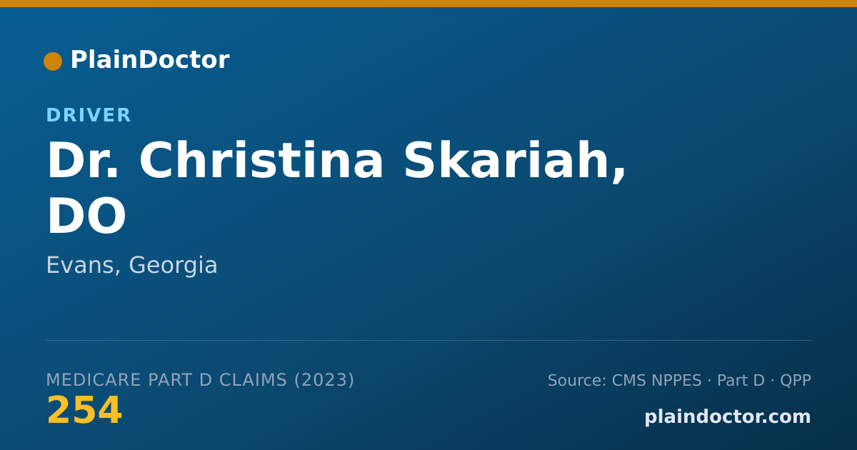 Shareable card for Christina Skariah, DO - Driver, Evans, GA