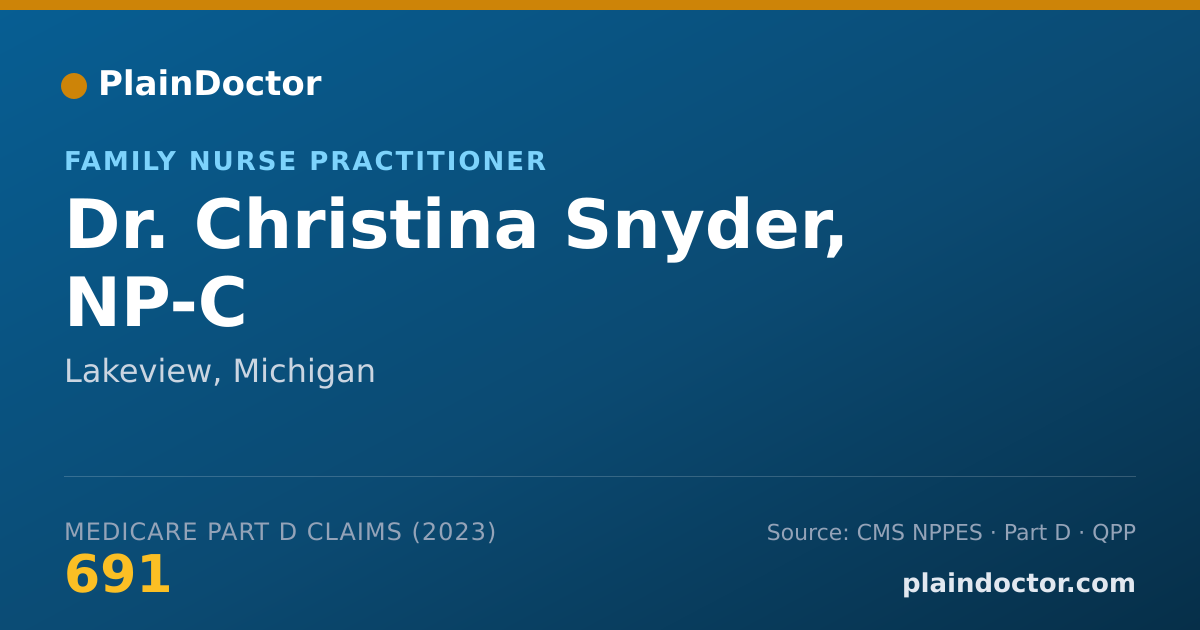 Shareable card for Christina Snyder, NP-C - Family Nurse Practitioner, Lakeview, MI