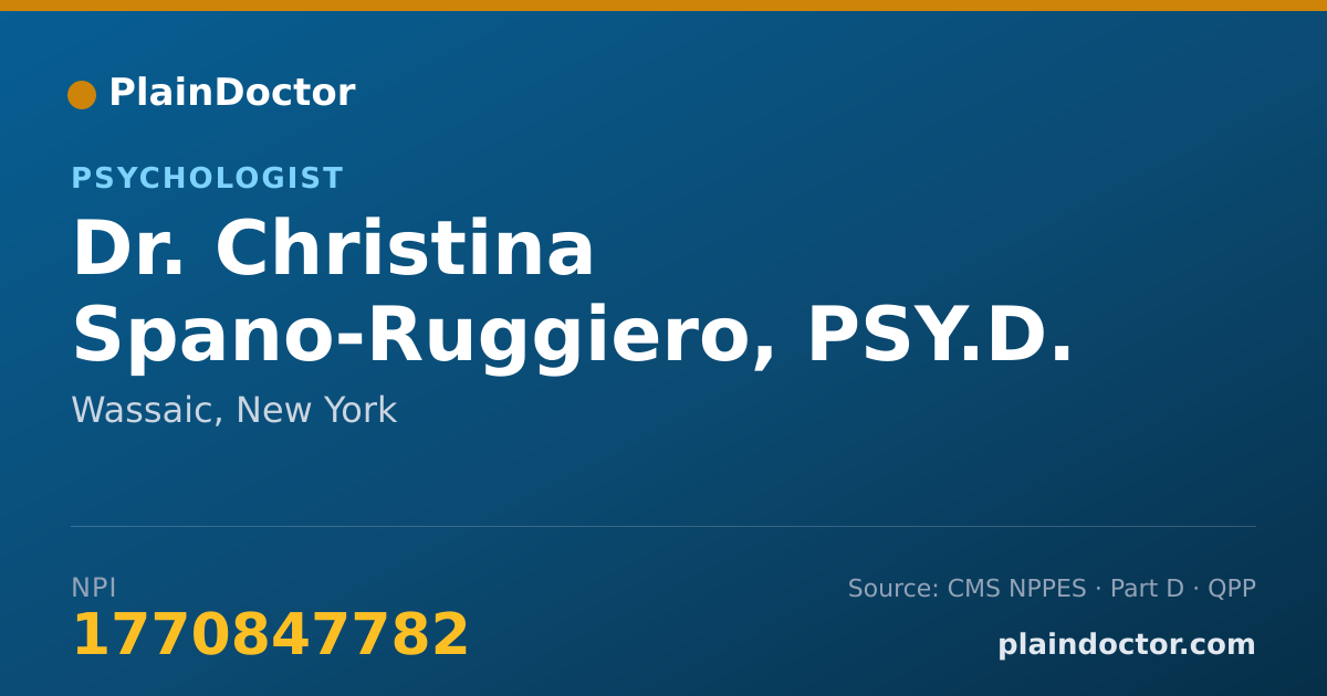 Shareable card for Christina Spano-Ruggiero, PSY.D. - Psychologist, Wassaic, NY