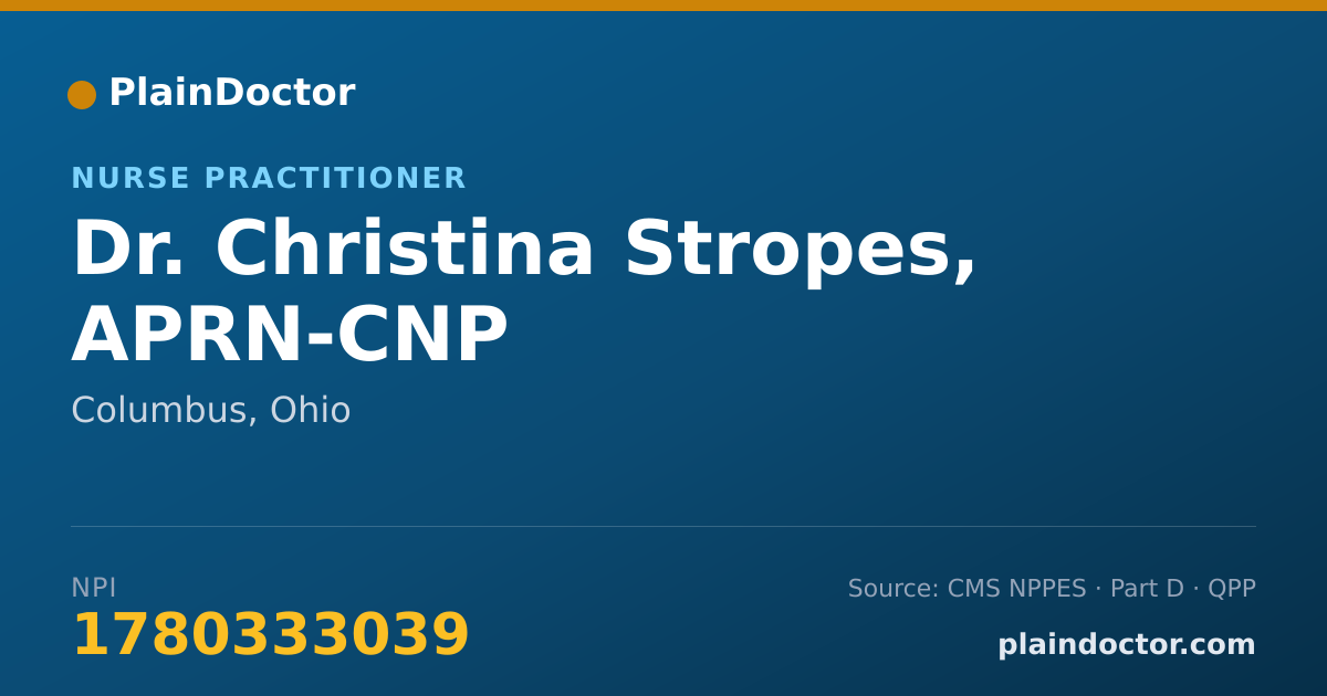 Shareable card for Christina Stropes, APRN-CNP - Nurse Practitioner, Columbus, OH