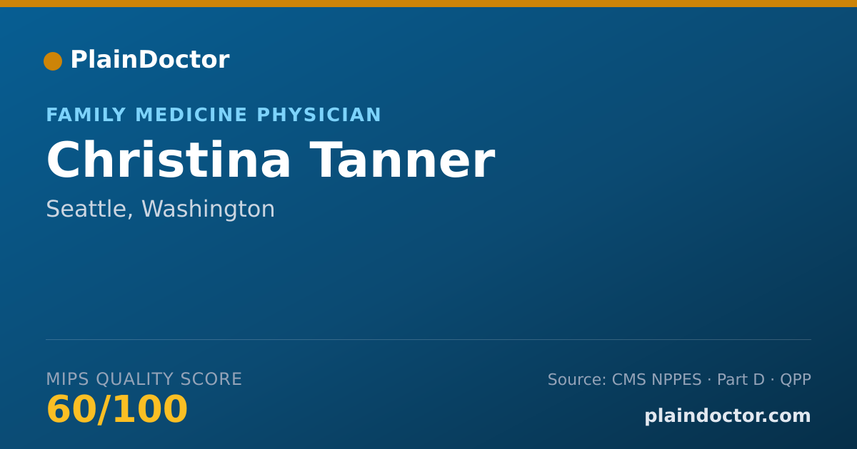 Shareable card for Christina Tanner - Family Medicine Physician, Seattle, WA