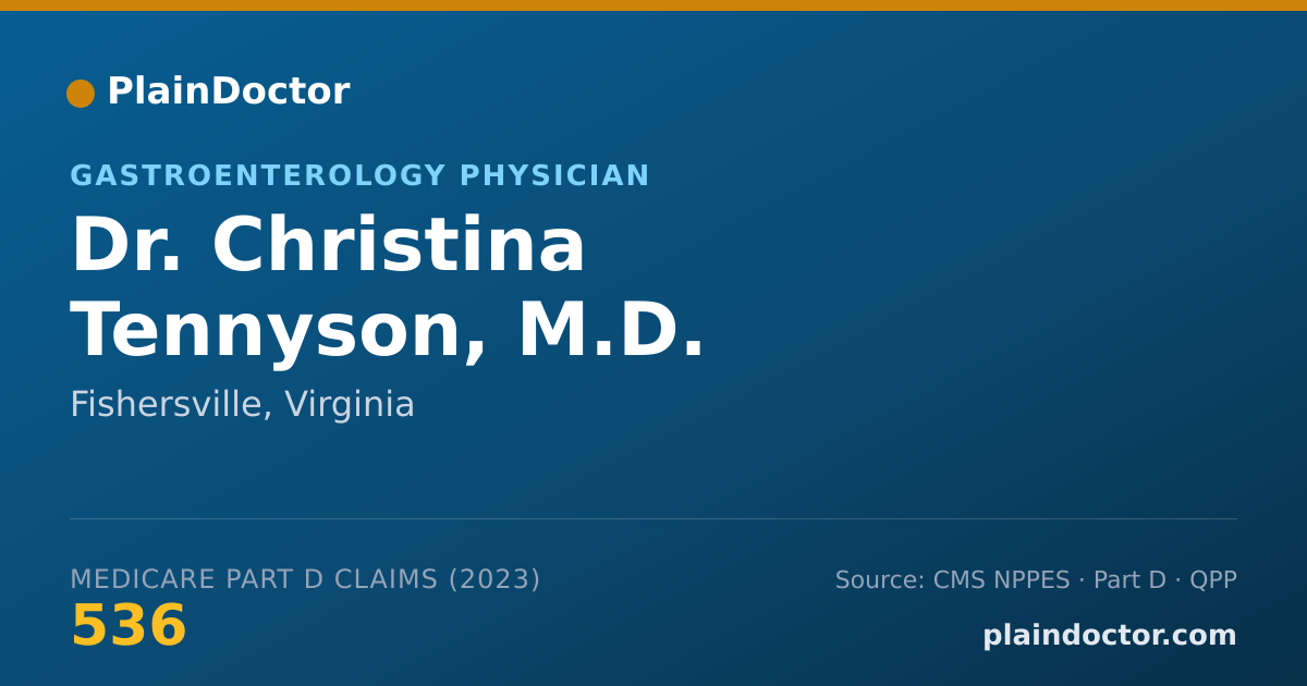 Shareable card for Christina Tennyson, M.D. - Gastroenterology Physician, Fishersville, VA