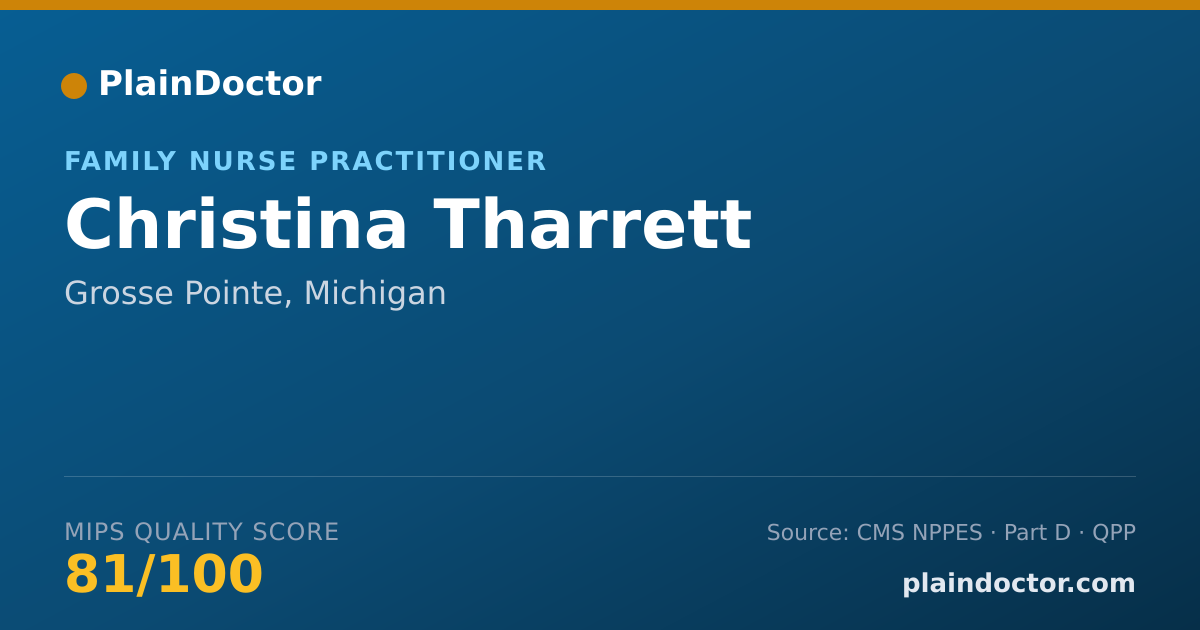 Shareable card for Christina Tharrett - Family Nurse Practitioner, Grosse Pointe, MI