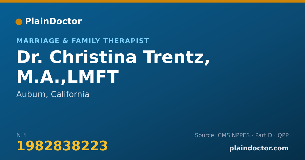 Shareable card for Christina Trentz, M.A.,LMFT - Marriage & Family Therapist, Auburn, CA