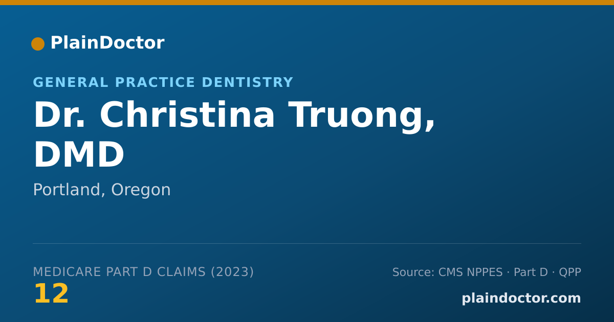 Shareable card for Christina Truong, DMD - General Practice Dentistry, Portland, OR