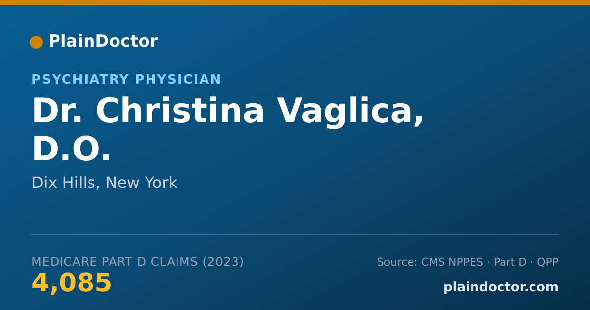 Shareable card for Christina Vaglica, D.O. - Psychiatry Physician, Dix Hills, NY