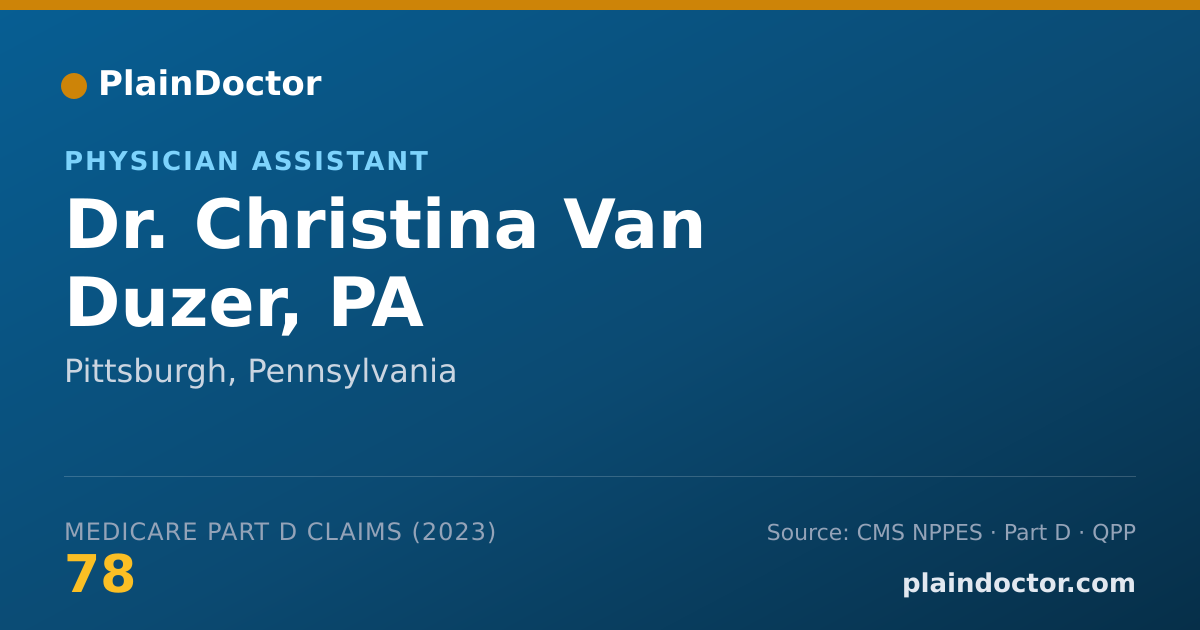 Shareable card for Christina Van Duzer, PA - Physician Assistant, Pittsburgh, PA