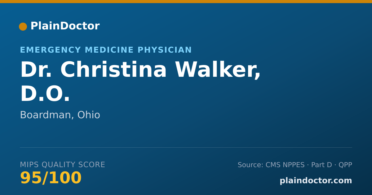 Shareable card for Christina Walker, D.O. - Emergency Medicine Physician, Boardman, OH