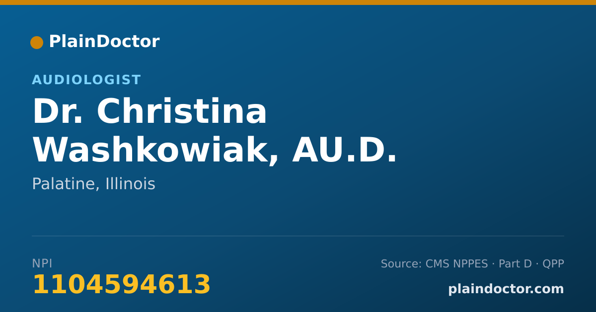 Shareable card for Christina Washkowiak, AU.D. - Audiologist, Palatine, IL