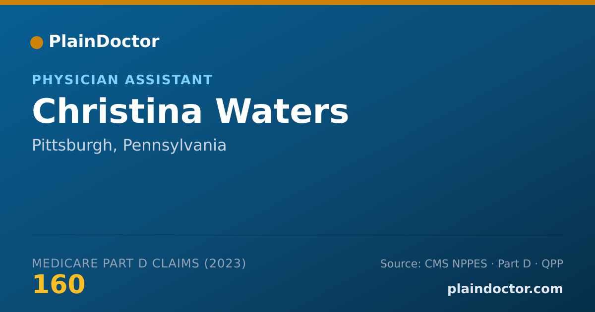 Shareable card for Christina Waters - Physician Assistant, Pittsburgh, PA