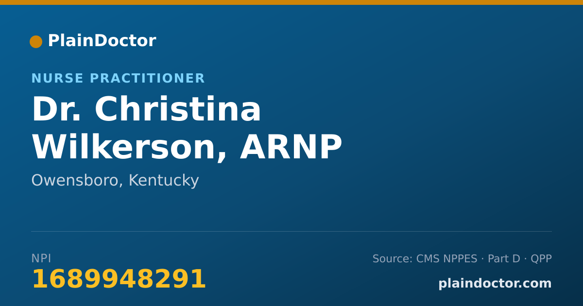 Shareable card for Christina Wilkerson, ARNP - Nurse Practitioner, Owensboro, KY