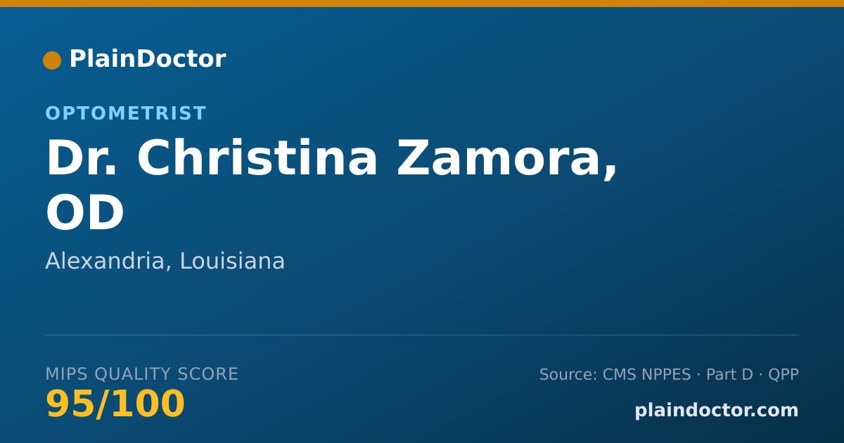 Shareable card for Christina Zamora, OD - Optometrist, Alexandria, LA