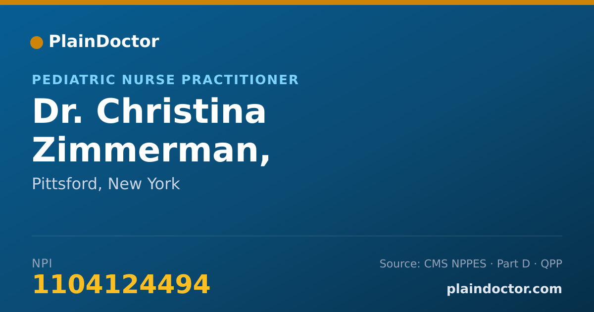 Shareable card for Christina Zimmerman, R.N.,M.S.,CPNP - Pediatric Nurse Practitioner, Pittsford, NY