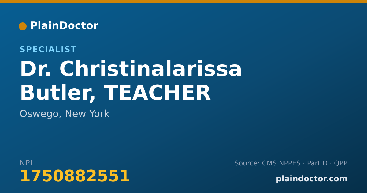 Shareable card for Christinalarissa Butler, TEACHER - Specialist, Oswego, NY