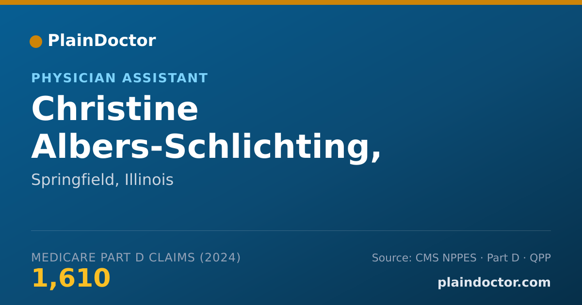 Shareable card for Christine Albers-Schlichting, PA-C - Physician Assistant, Springfield, IL