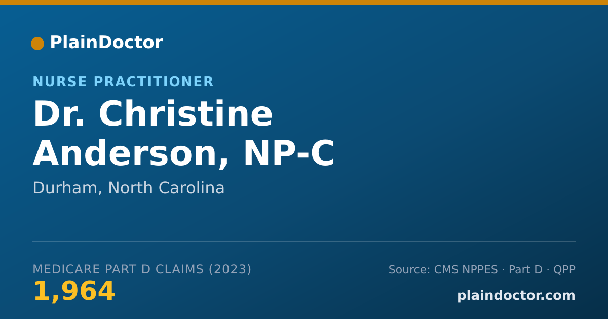 Shareable card for Christine Anderson, NP-C - Nurse Practitioner, Durham, NC
