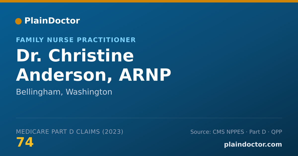 Shareable card for Christine Anderson, ARNP - Family Nurse Practitioner, Bellingham, WA