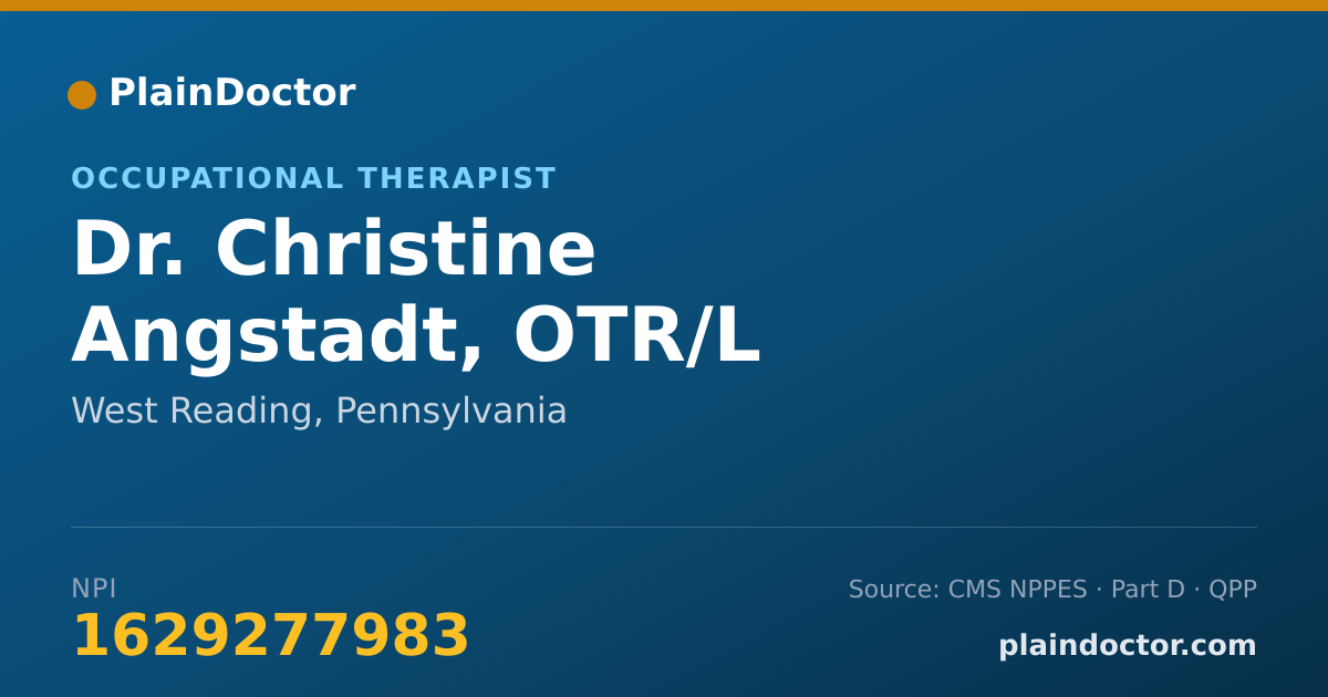 Shareable card for Christine Angstadt, OTR/L - Occupational Therapist, West Reading, PA
