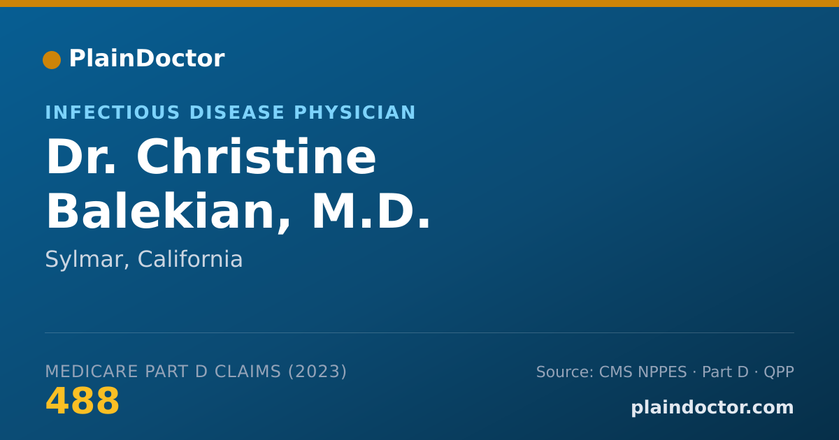Shareable card for Christine Balekian, M.D. - Infectious Disease Physician, Sylmar, CA