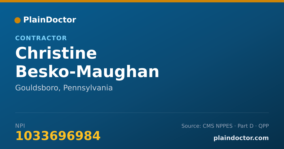 Shareable card for Christine Besko-Maughan - Contractor, Gouldsboro, PA