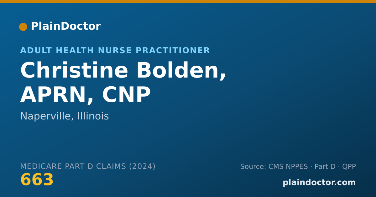 Shareable card for Christine Bolden, APRN, CNP - Nurse Practitioner, Naperville, IL