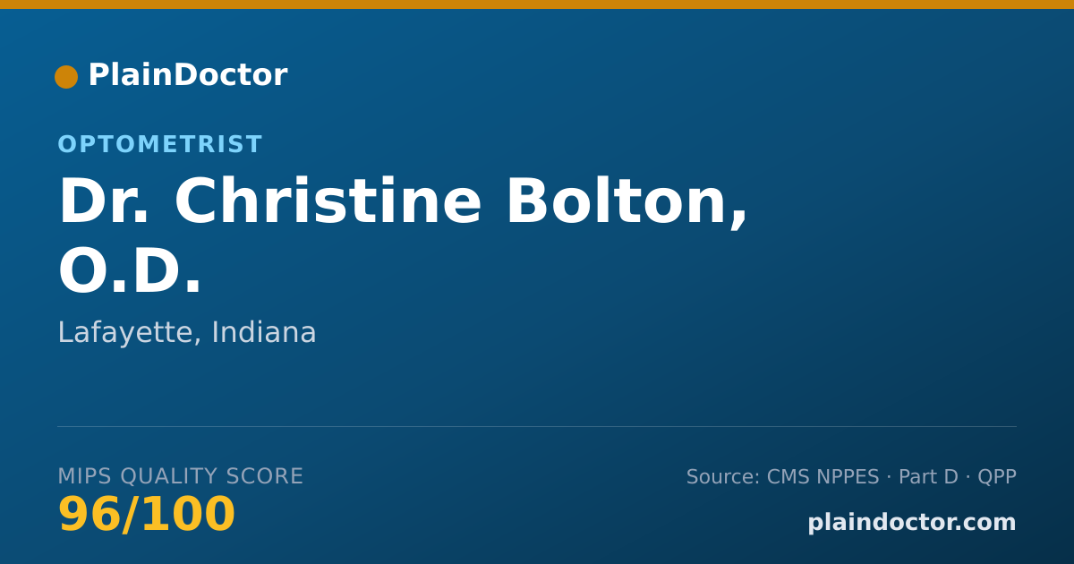 Shareable card for Christine Bolton, O.D. - Optometrist, Lafayette, IN