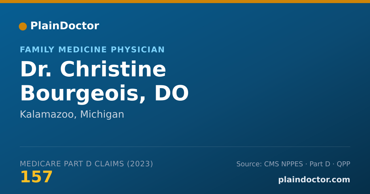 Shareable card for Christine Bourgeois, DO - Family Medicine Physician, Kalamazoo, MI