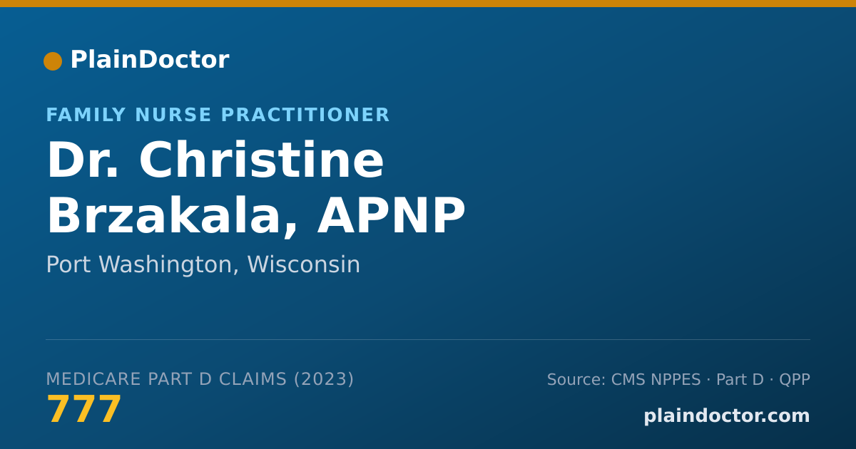 Shareable card for Christine Brzakala, APNP - Family Nurse Practitioner, Port Washington, WI