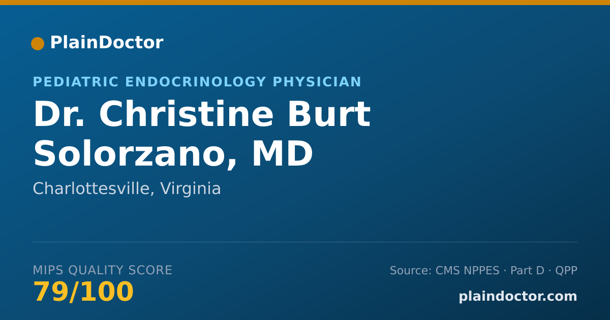 Shareable card for Christine Burt Solorzano, MD - Pediatric Endocrinology Physician, Charlottesville, VA