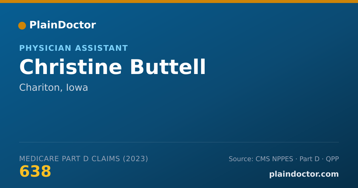 Shareable card for Christine Buttell - Physician Assistant, Chariton, IA