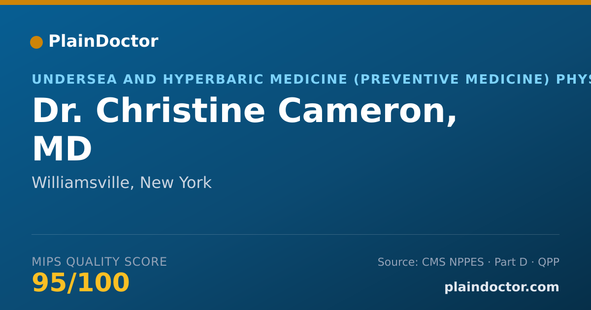 Shareable card for Christine Cameron, MD - Undersea and Hyperbaric Medicine (Preventive Medicine) Physician, Williamsville, NY