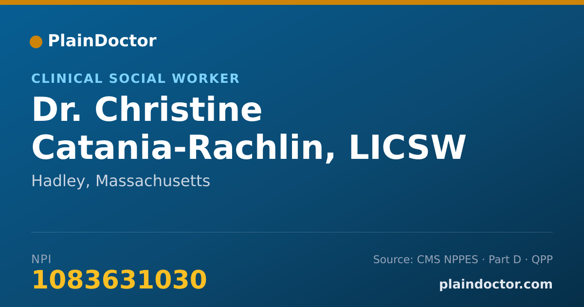 Shareable card for Christine Catania-Rachlin, LICSW - Clinical Social Worker, Hadley, MA