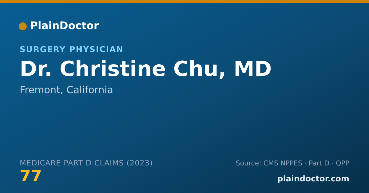 Shareable card for Christine Chu, MD - Surgery Physician, Fremont, CA