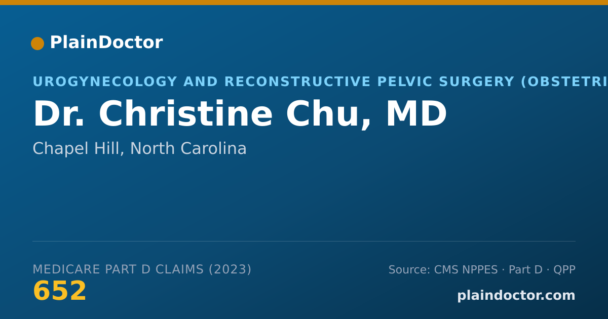 Shareable card for Christine Chu, MD - Urogynecology and Reconstructive Pelvic Surgery (Obstetrics & Gynecology) Physician, Chapel Hill, NC