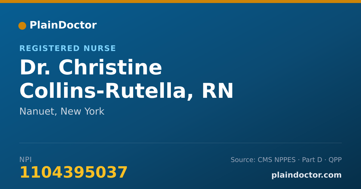 Shareable card for Christine Collins-Rutella, RN - Registered Nurse, Nanuet, NY