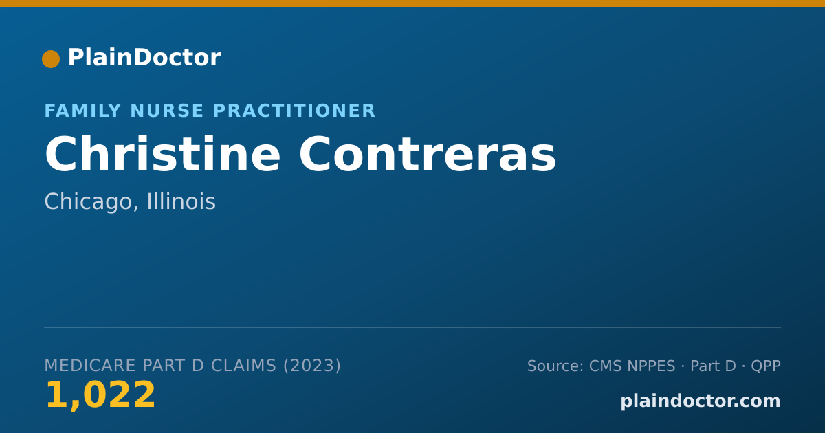 Shareable card for Christine Contreras - Family Nurse Practitioner, Chicago, IL