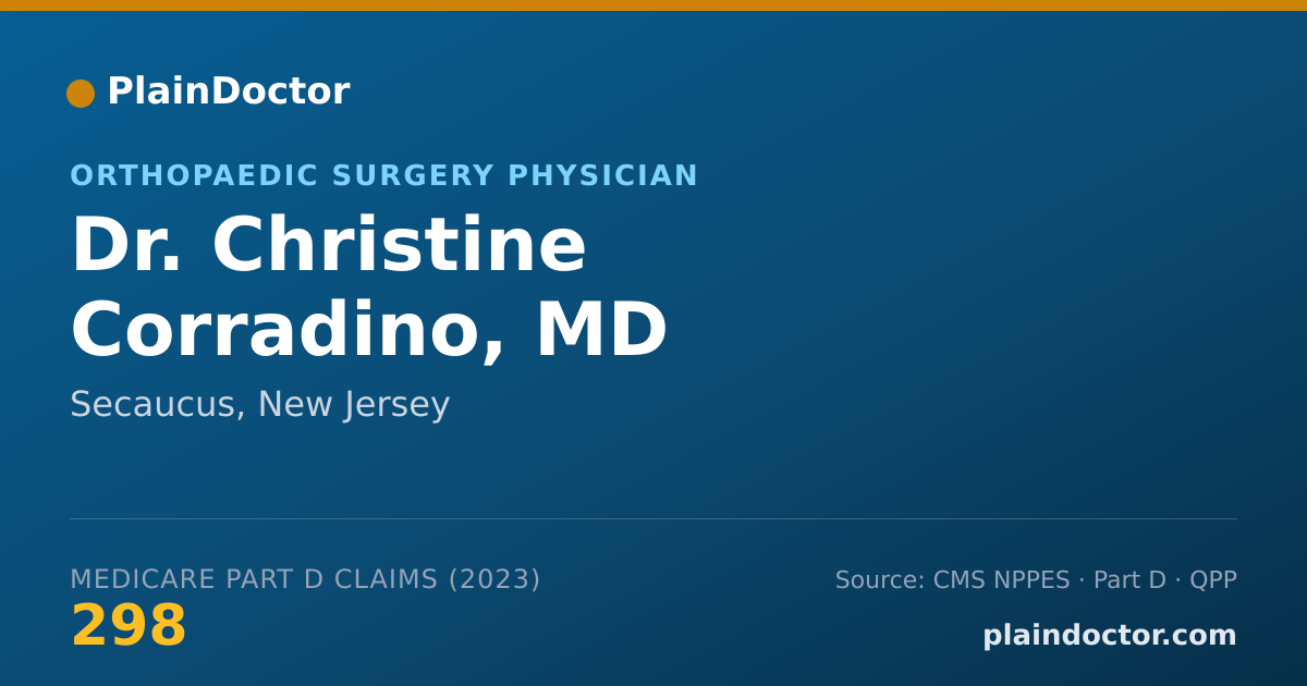 Shareable card for Christine Corradino, MD - Orthopaedic Surgery Physician, Secaucus, NJ
